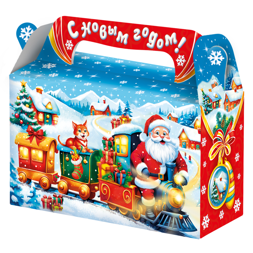 Коробка для конфет 0,5 кг НГ Поезд (300)